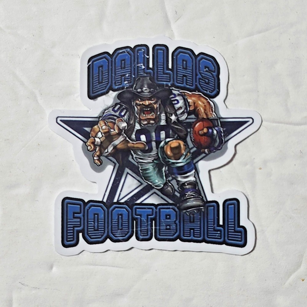 Dallas Football Cowboys Player 00 Cowboy Hat Sticker 2 1/8" x 2" Decal New